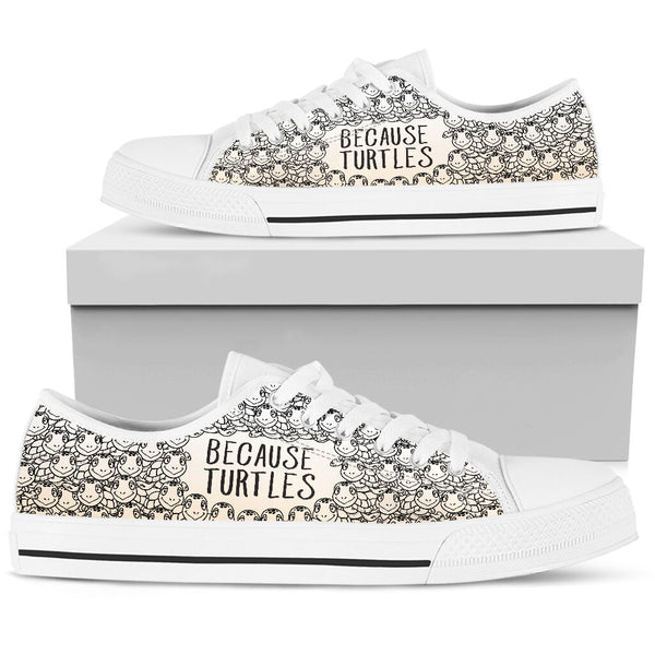 Because Turtles Low Top Shoes