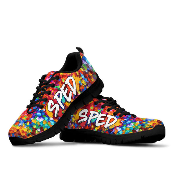 Special Education Paint Art Sneakers, Running Shoes, Shoes For Women, Shoes For Men, Custom - Love Sneakers