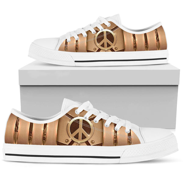 Gold Peace LowtopShoe - Love Love Top Shoes