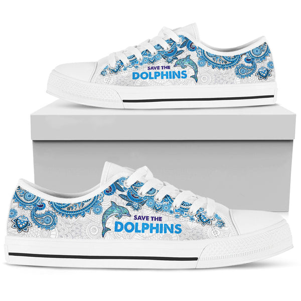 Save The Dolphins - Dolphins Low Top Shoes