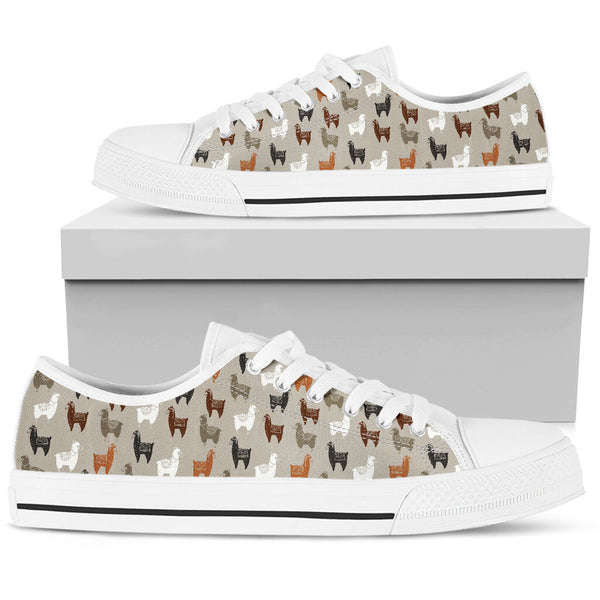 Alpacas Pattern Low Top Shoes