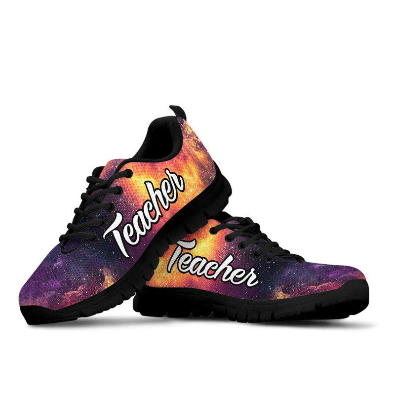 Teacher Galaxy Purple Gold Kd Sneakers, Running Shoes, Shoes For Women, Shoes For Men, Cust- Love Sneakers