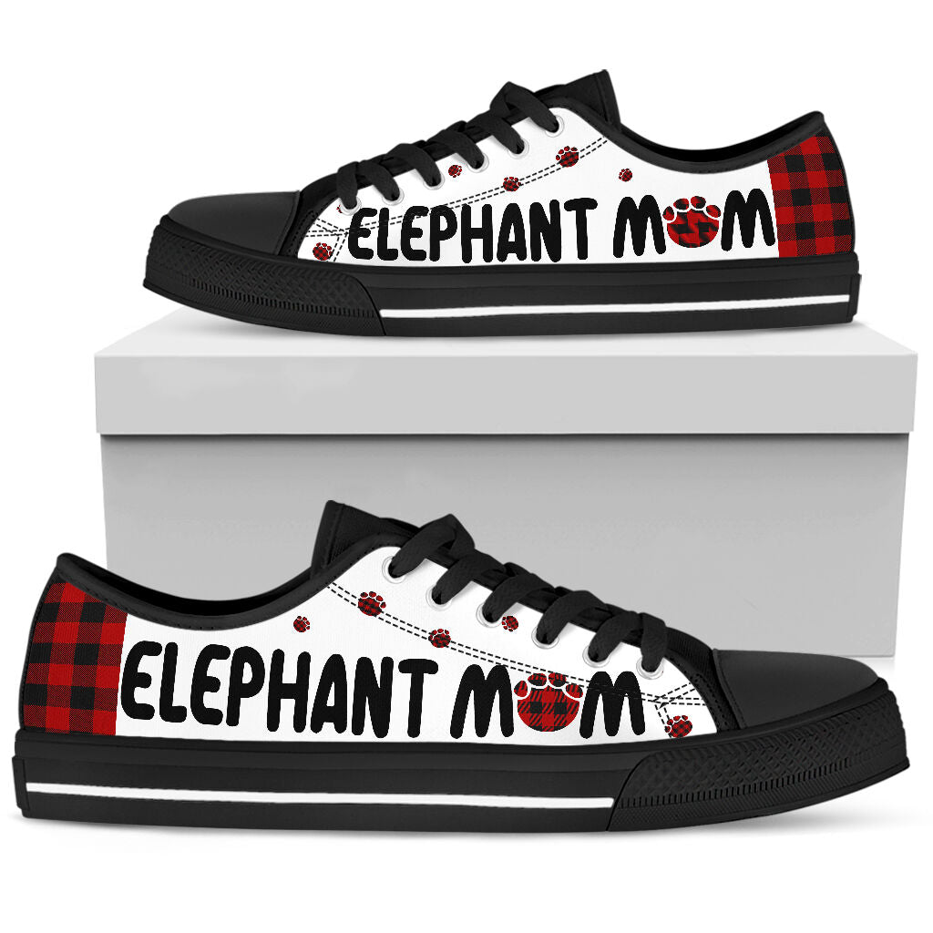 Elephant Mom Paid Low Top  Shoes