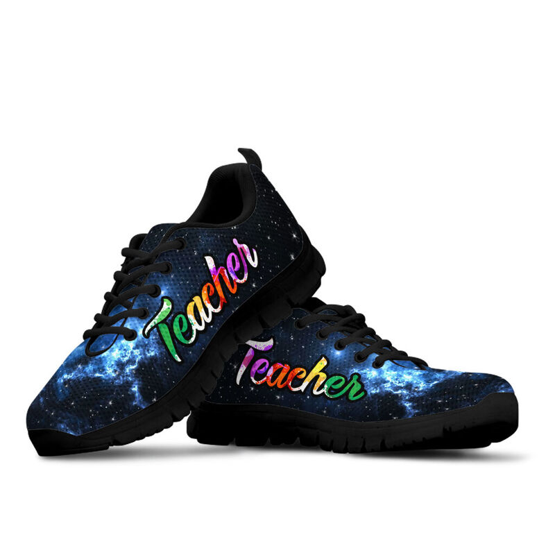 Teacher- Galaxy Art Sneakers, Running Shoes, Shoes For Women, Shoes For Men, Custom Shoes, L- Love Sneakers