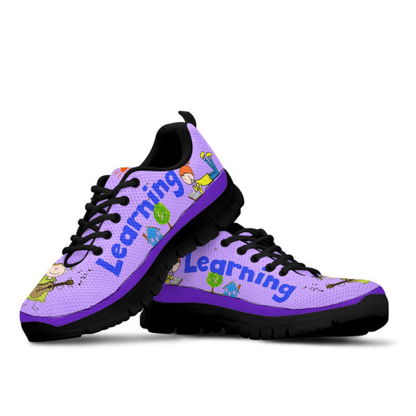 Learning &ampamp Rocking Purple Sneakers, Runni- Love Sneakers