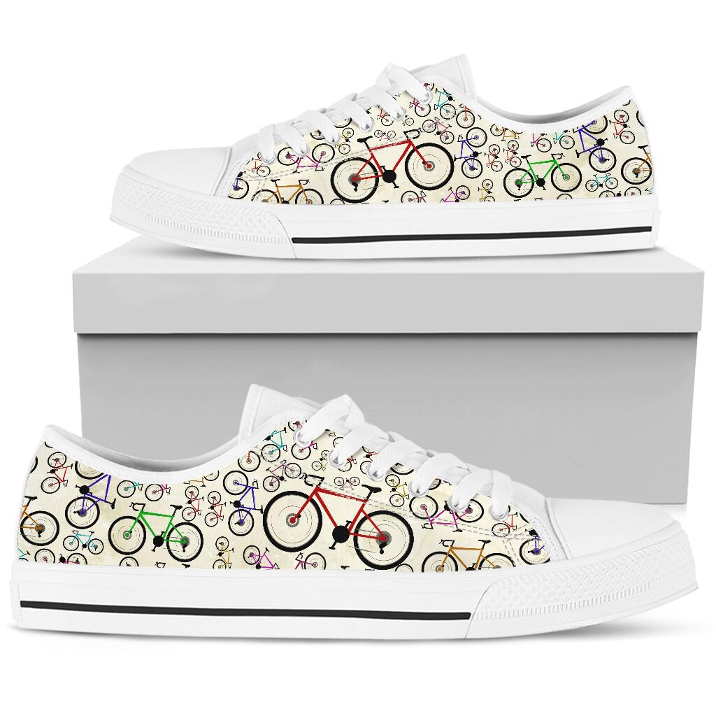 Cycling Color Pattern - Low Top Shoe - Love Love Top Shoes