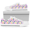 Dog Foot Watercolor Silhouette Low Top - TlShoes