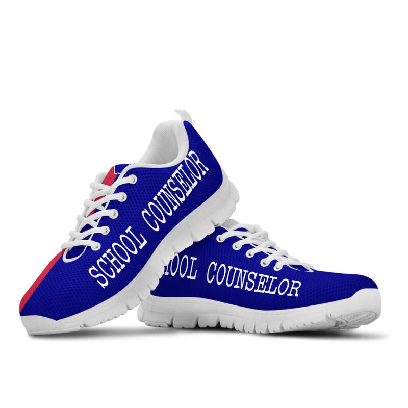 School Counselor Strong Cardinal And Navy Kd Sneakers, Runni- Love Sneakers