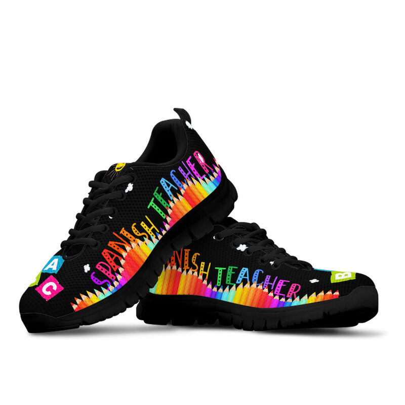 Spanish Teacher Squad Abc Kd Sneakers, Runni- Love Sneakers