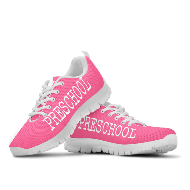 Preschool Strong Pink White Sneakers, Running Shoes, Shoes For Women, Shoes For Men, Custom - Love Sneakers