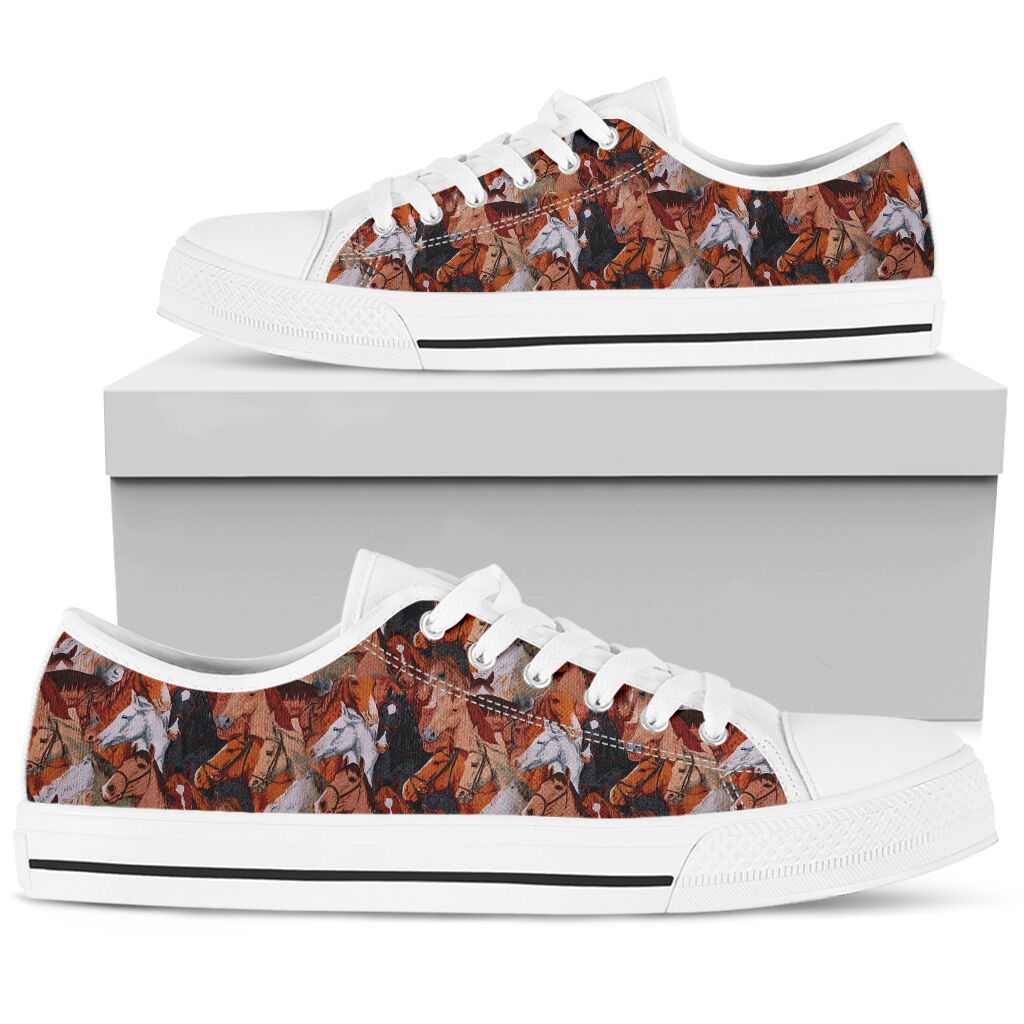 Horse Pattern Low Top Shoes