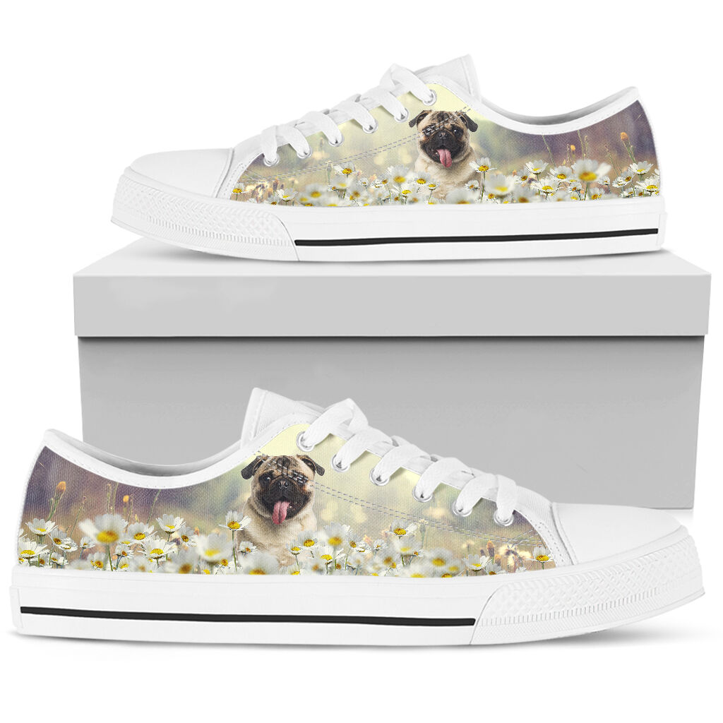 Pug Daisy - Low Top Shoe - Love Love Top Shoes