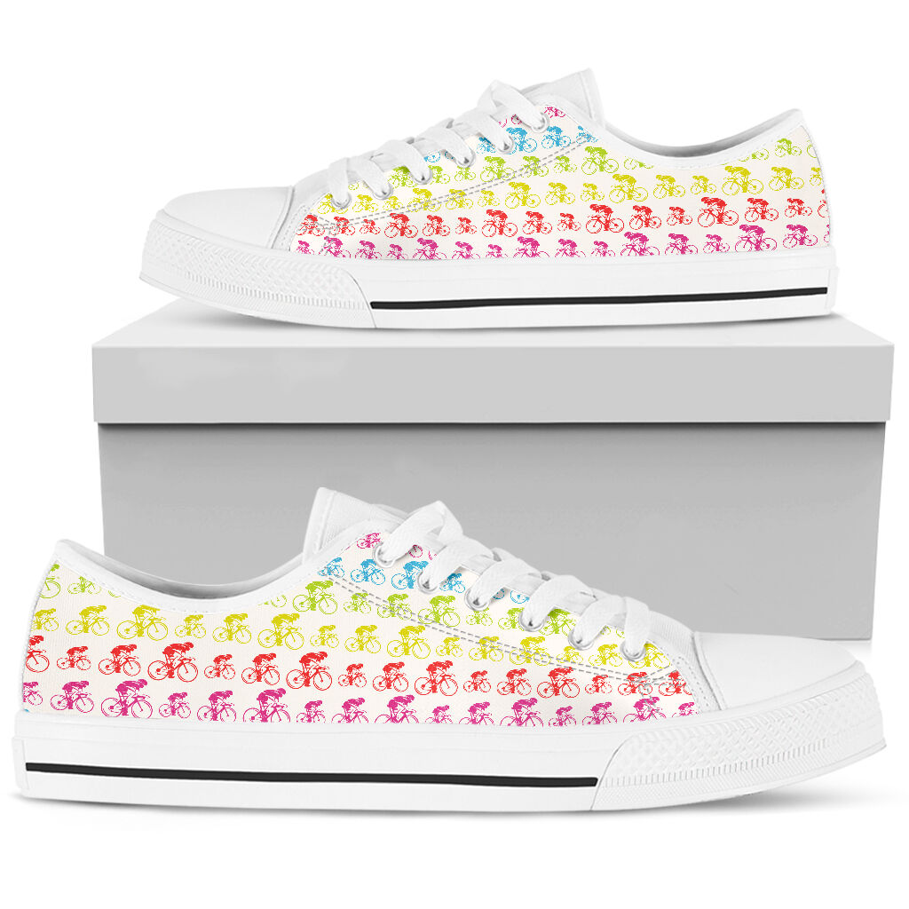 Cycling Colorful - Low Top Shoe - Love Love Top Shoes