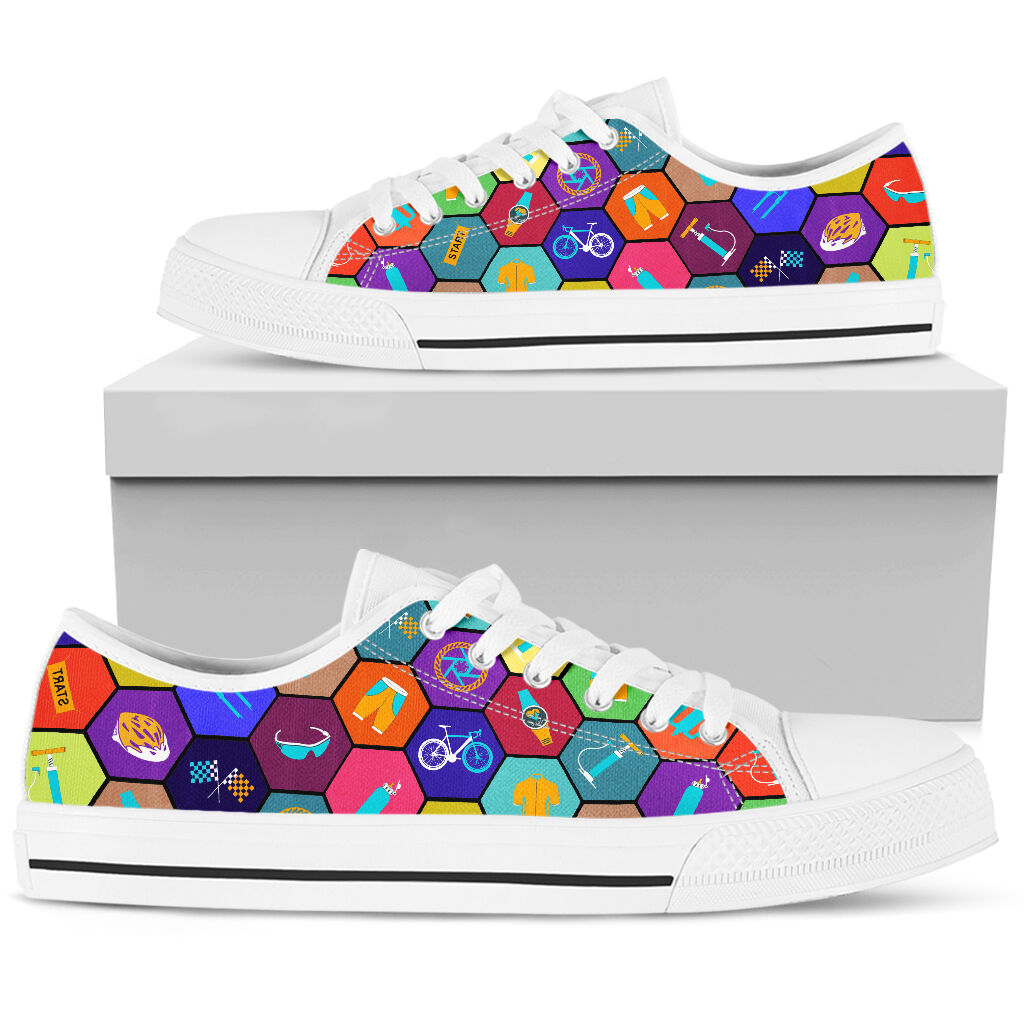 Cycling Hexagon - Low Top Shoe - Love Love Top Shoes