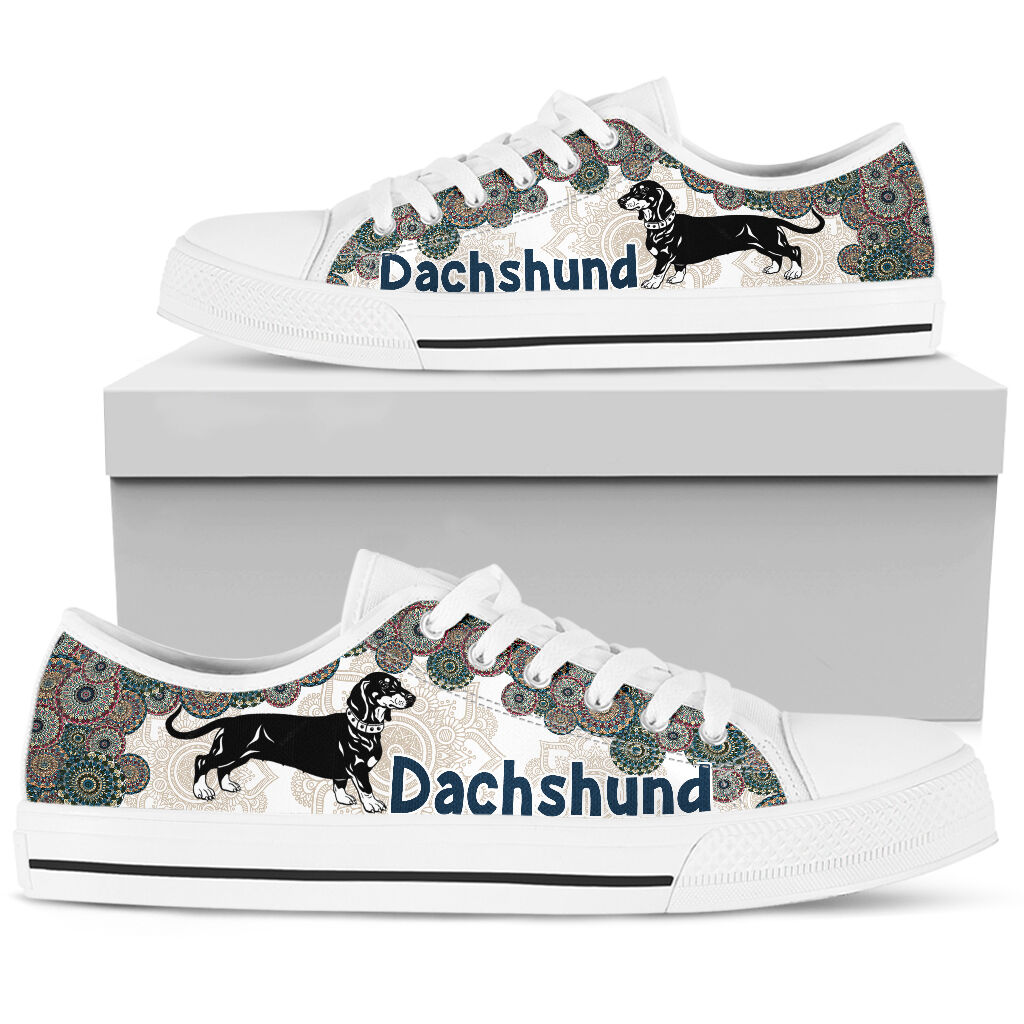 Dachhund Mandala - Low Top Shoe - Love Love Top Shoes
