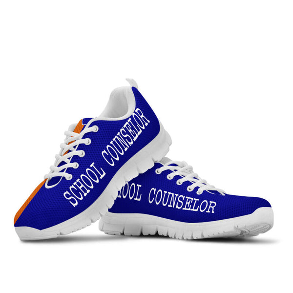 School Counselor Strong  Navy, Burnt Orange Kd Sneakers, Runni- Love Sneakers