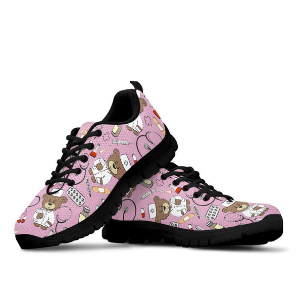 Nurse - Bear Sneakers, Running Shoes, Shoes For Women, Shoes For Men, Custom Shoes, L- Love Sneakers