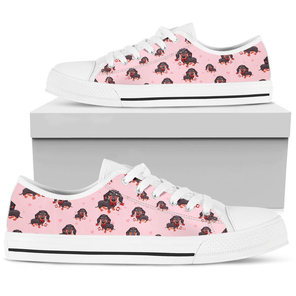 Dachshund Cute Heart - Low Top Shoe - Love Love Top Shoes