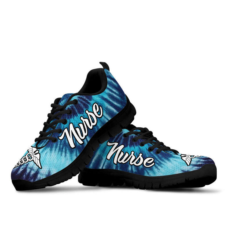 Nurse- Blue Swirl Sneakers, Running Shoes, Shoes For Women, Shoes For Men, Custom Shoes, L- Love Sneakers