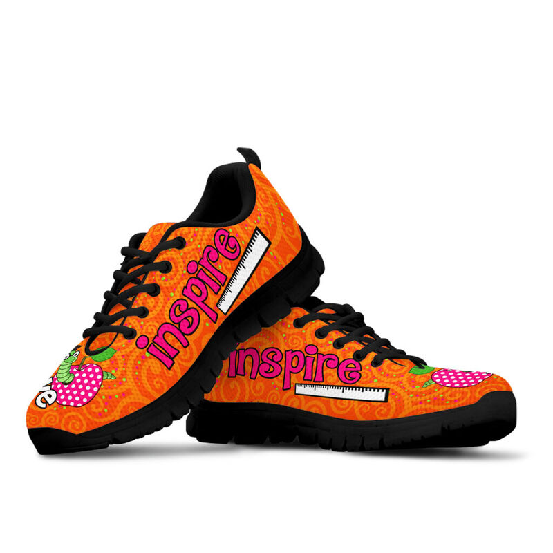 Teach Love Inspire Orange Kd Sneakers, Running Shoes, Shoes For Women, Shoes For Men, Custo- Love Sneakers