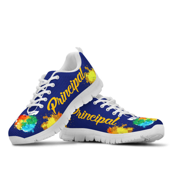 Principal Art Royal Blue Gold Kd Sneakers, Runni- Love Sneakers