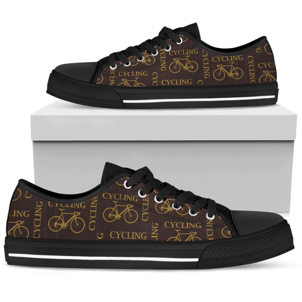 Cycling Leather Pattern - Low Top Shoes Shoe - Love Love Top Shoes