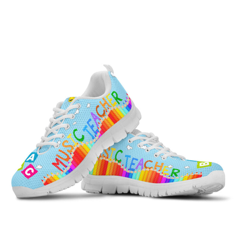 Preschool Music Teacher Abc White Soles Sneakers, Running Shoes, Shoes For Women, Shoes For - Love Sneakers