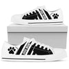 Dog Paw Black Line - Low Top Shoe - Love Love Top Shoes