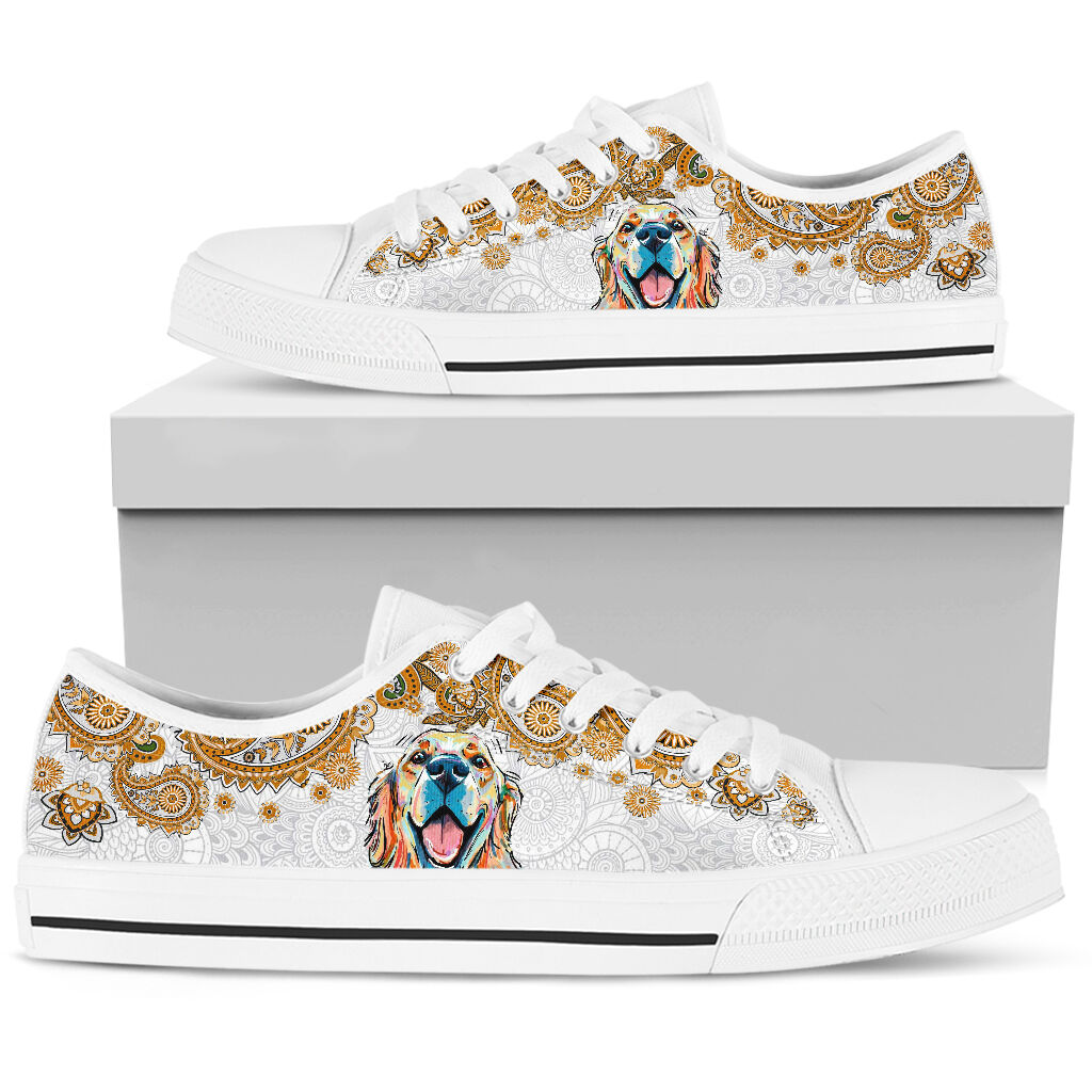Golden Retriever Jesus Low Top Shoes - Love Low Top Shoes