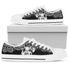 Pig Paisley Black White Low Top  Shoes