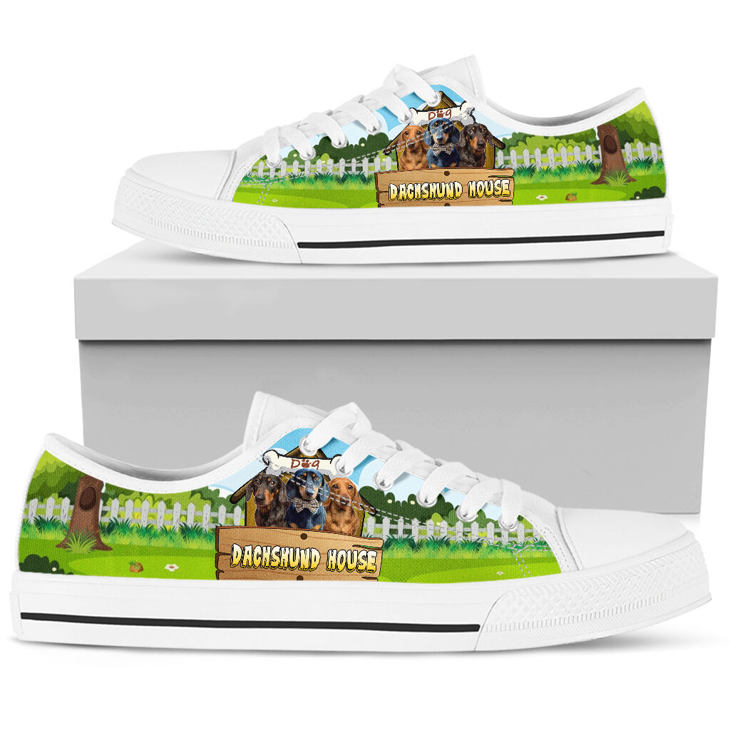 Dachshund House - Low Top Shoe - Love Love Top Shoes