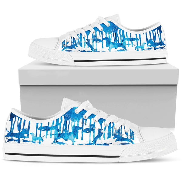 Dachshund Paint Dripping - Low Top Shoe - Love Love Top Shoes