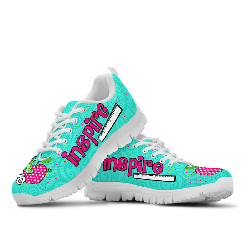 Teach Love Inspire- Turquoise Kd Sneakers, Running Shoes, Shoes For Women, Shoes For Men, Cu- Love Sneakers