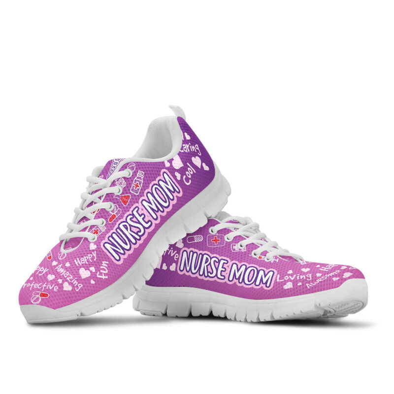Nurse Mom Sneakers, Running Shoes, Shoes For Women, Shoes For Men, Custom Shoes, L- Love Sneakers