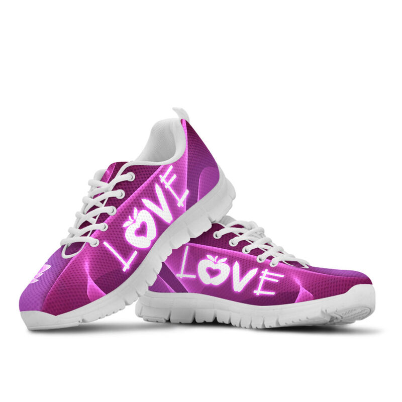Teacher Love Flower Sneakers, Runni- Love Sneakers
