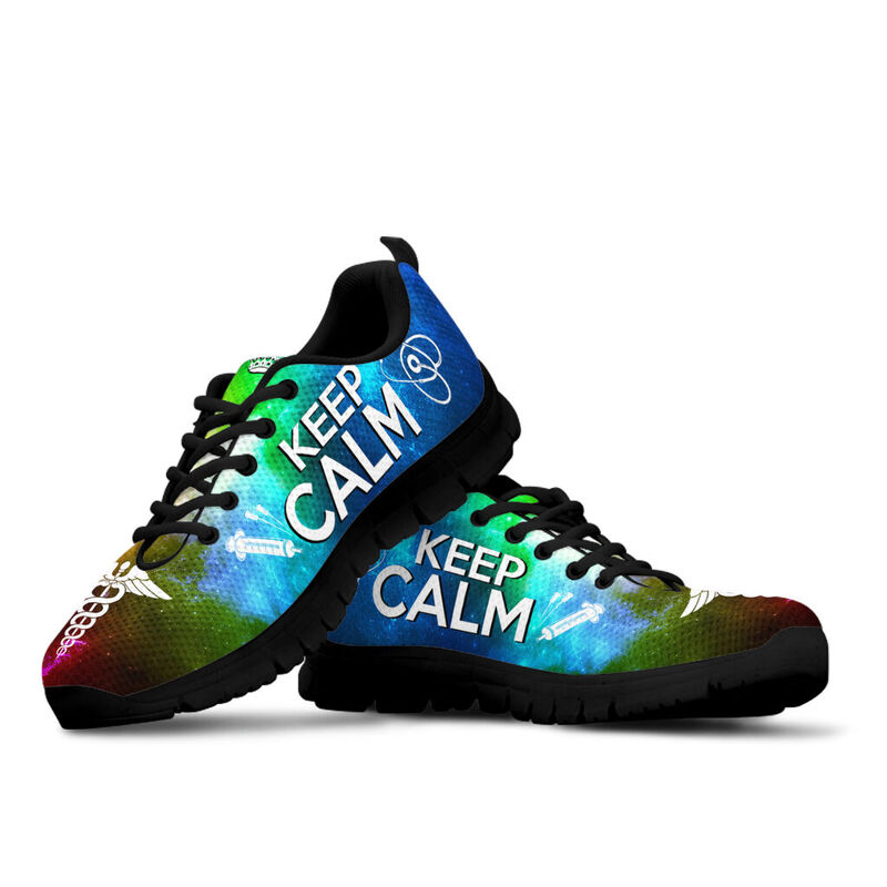Nurse - Keep Calm Shoes Sneakers, Running Shoes, Shoes For Women, Shoes For Men, Custom Shoe- Love Sneakers