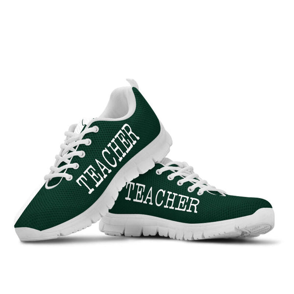 Teacher Dark Green White Kd Sneakers, Running Shoes, Shoes For Women, Shoes For Men, Custom - Love Sneakers