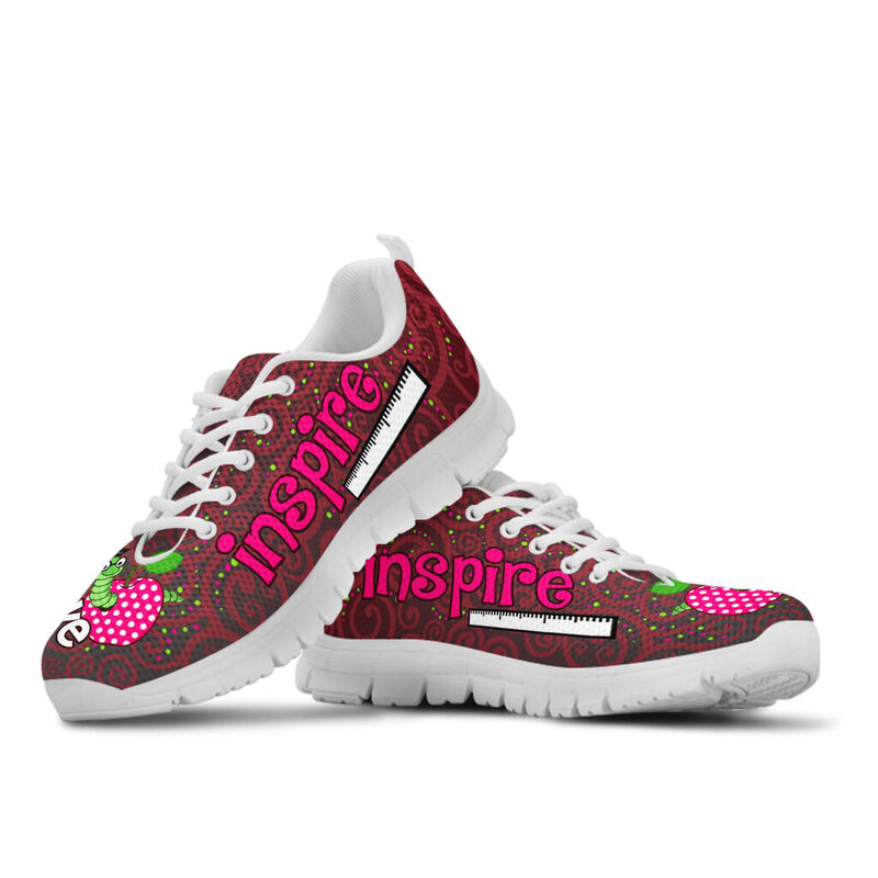 Teach Love Inspire- Burgundy And Dark Grey Kd Sneakers, Running Shoes, Shoes For Women, Shoe- Love Sneakers