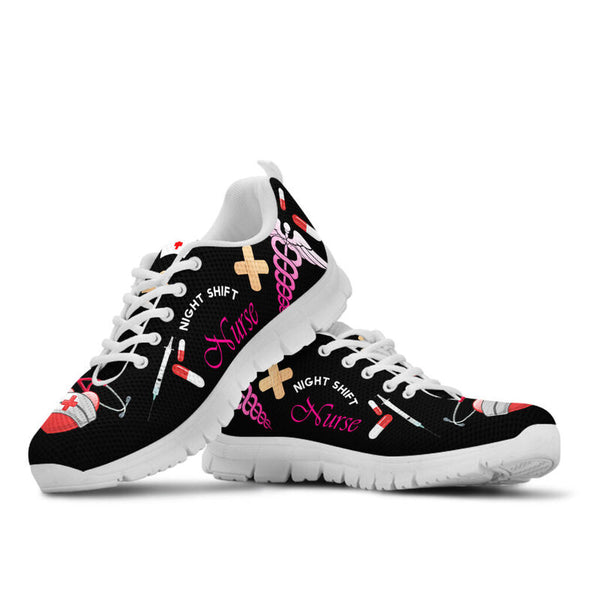 Nurse Night Shift Sneakers, Running Shoes, Shoes For Women, Shoes For Men, Custom Shoes, L- Love Sneakers