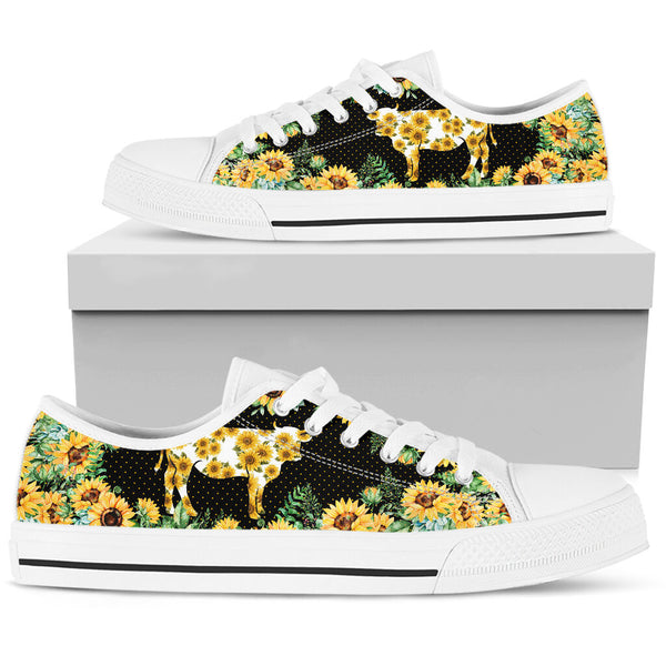 Cow - Sunflower - Lowtop Shoe - Love Love Top Shoes