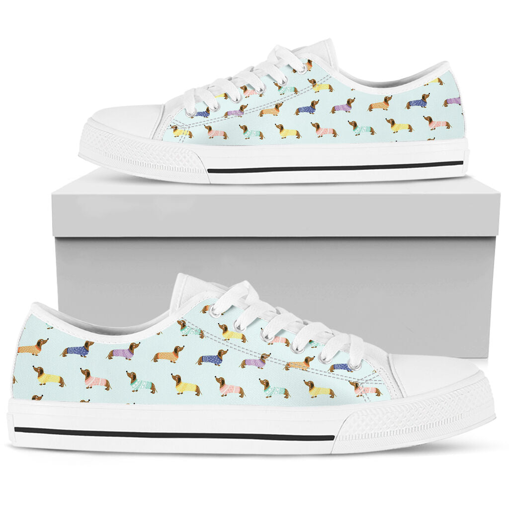 Dachshund Pattern - Low Top Shoe - Love Love Top Shoes