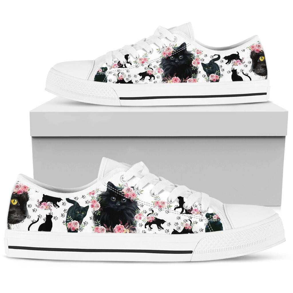Low Top - Black Cat Shoe - Love Love Top Shoes