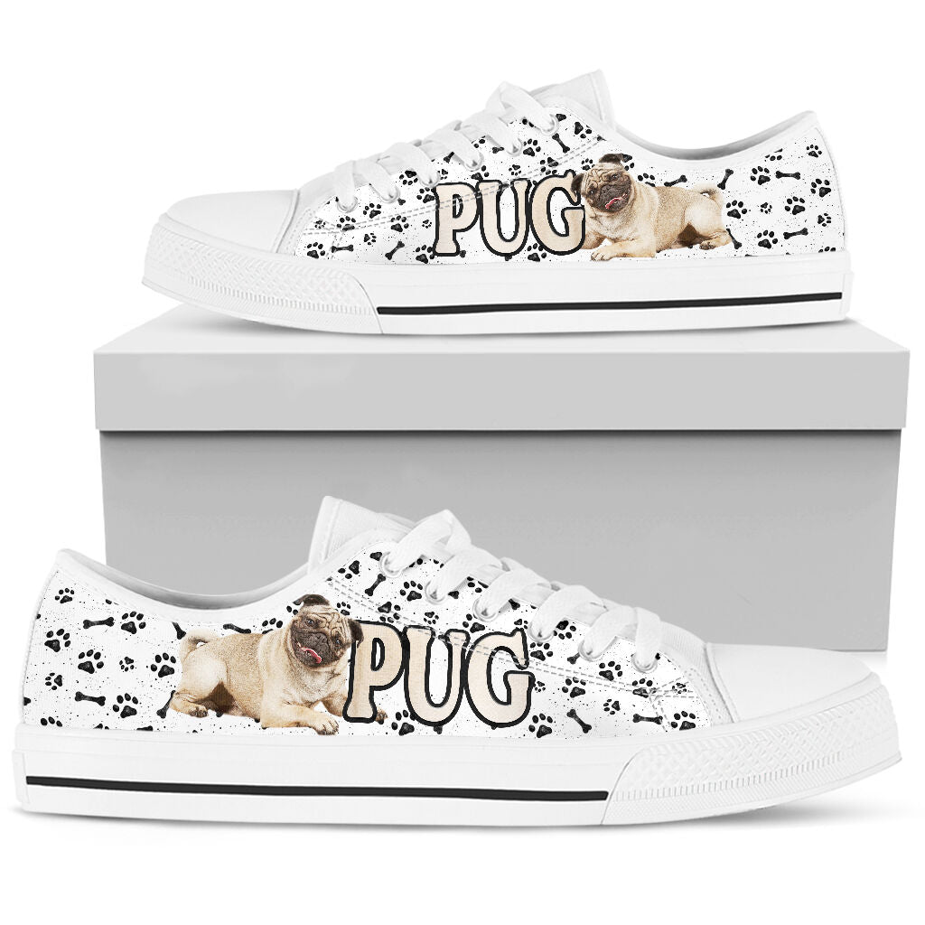 Pug Fur Texture - Low Top Shoe - Love Love Top Shoes