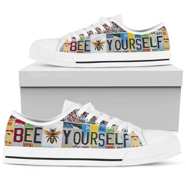 Bee Yourself License Plates Low Top Shoes