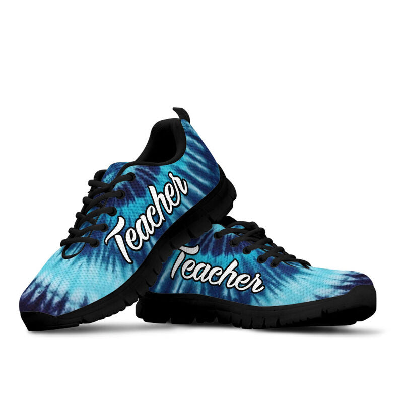 Teacher- Blue Swirl Sneakers, Running Shoes, Shoes For Women, Shoes For Men, Custom Shoes, L- Love Sneakers