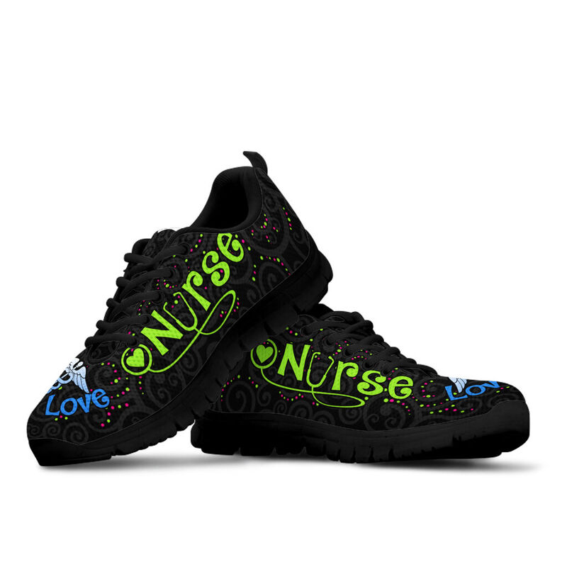 Nurse Love Inspire Sneakers, Running Shoes, Shoes For Women, Shoes For Men, Custom Shoes, L- Love Sneakers