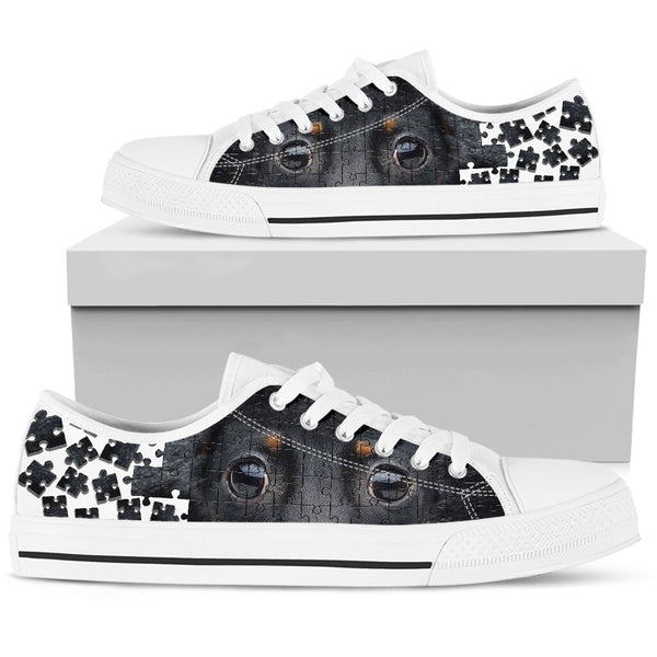 Dachshund Eyes Puzzles - Low Top Shoe - Love Love Top Shoes