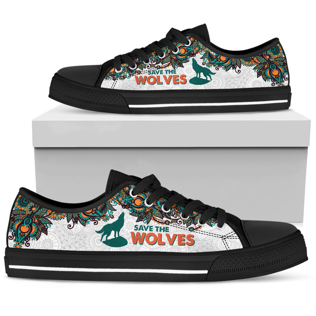 Save The Wolves - Wolves Low Top Shoe - Love Love Top Shoes