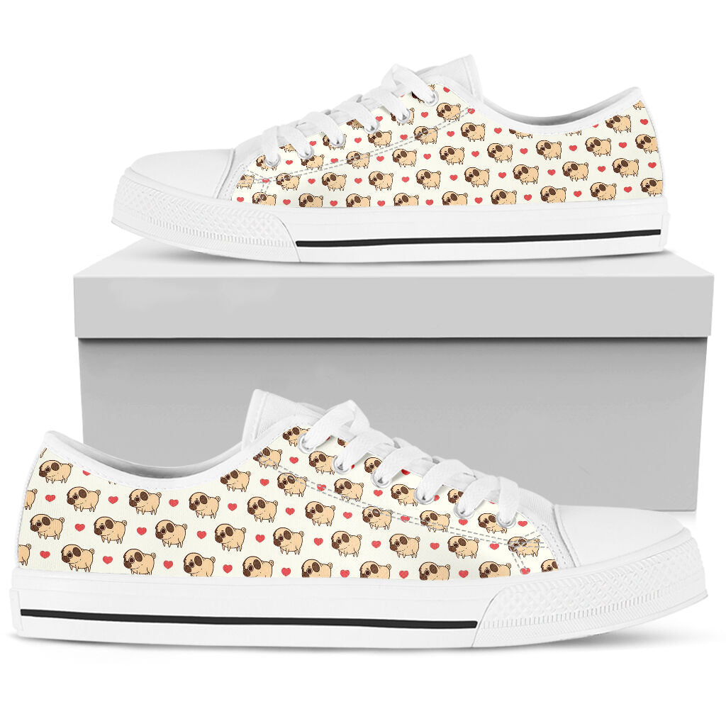 Pug Shoes -  Love Low Top Shoes