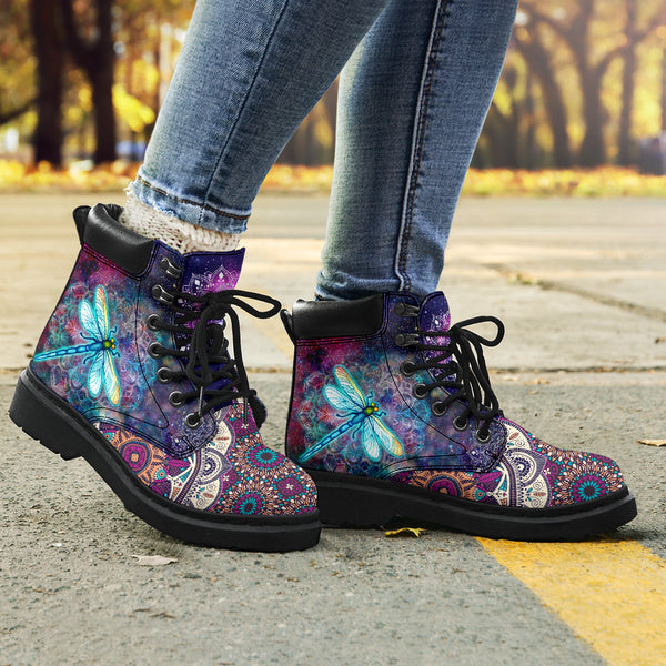 Dragonfly Galaxy Mandala Sky - Love All Season Boots